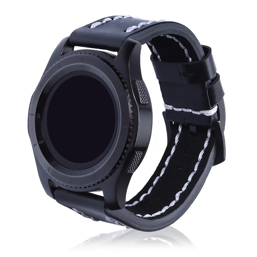 Laforuta gear S3 Frontier ремешок для samsung Galaxy Watch 46 мм S 3 Slassic 22 мм кожаный браслет на запястье Ретро винтажный ремень