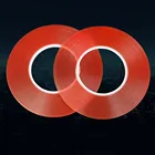 2 мм 50 м двухсторонняя лента сильная акриловая клейкая красная пленка прозрачная наклейка для мобильного телефона ЖК-панель дисплея ремонт экрана