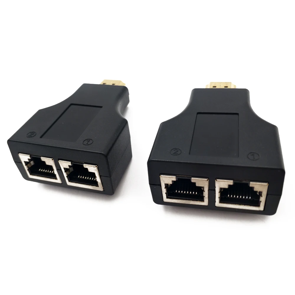 DANSPEED 1 пара HDMI по RJ45 CAT5/CAT6 LAN Ethernet ретранслятор кабель удлинитель 1080p HD 3D |