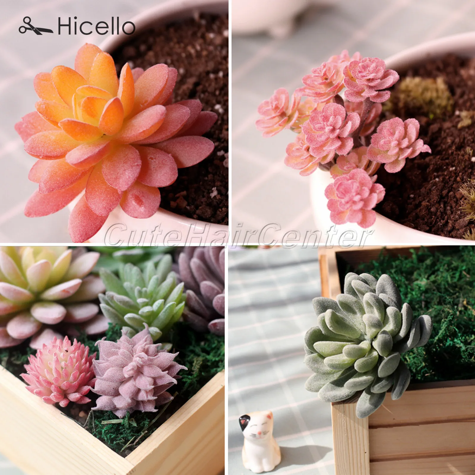 Искусственное суккулентное растение ПВХ Различные Пейзаж украшения растения