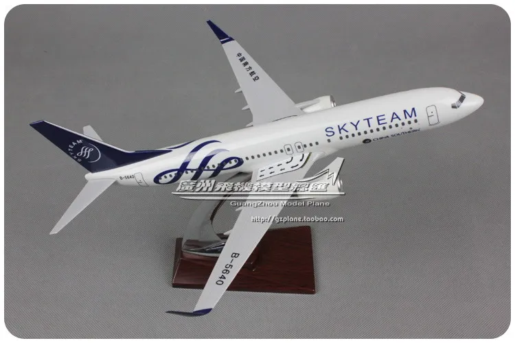 32 см Смола Китай Южная Авиакомпания Самолет Модель B737 800 авиационные модели Boeing 737