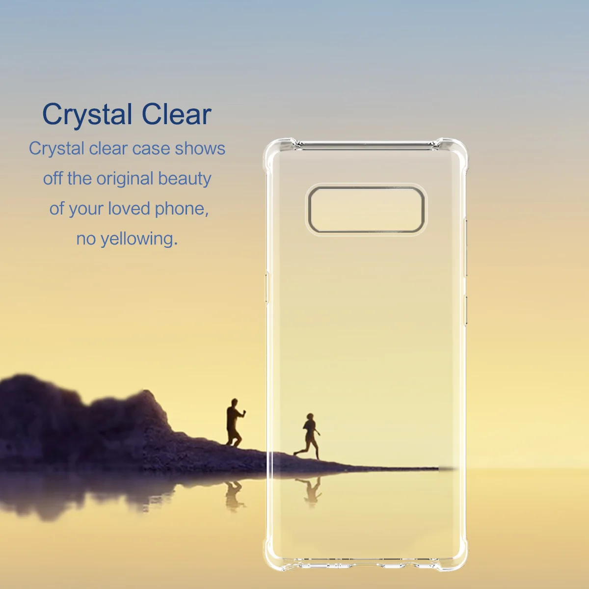 Case for Samsung Galaxy Note 8 Rock Heavy Anti-Knock Protection Transparent TPU Silicone Cover |