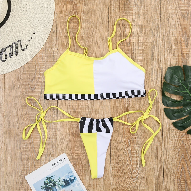 

Bikinis Women Swimsuit High Waist Bathing Suit Plus Size Swimwear Push Up Bikini Set Vintage Retro Leopard Patchwork Beach Wear