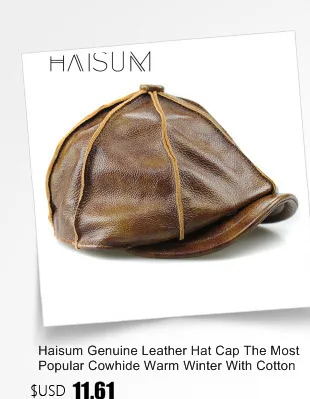 Gorras, зимние военные шапки Haisum, натуральная кожа, Мужская Военная кепка, шапка, лучшее качество, папа, Воловья кожа, для взрослых, одноцветная, регулируемая, Cs36