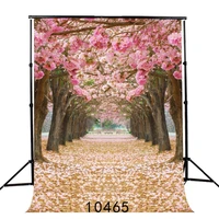 flowers tree tunnel spring scenic photography backdrop for photo booth vinyl cloth customized photo studio background photocall