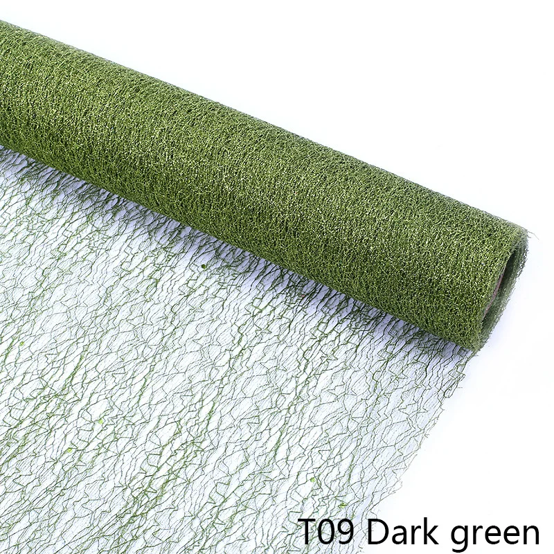 Dakr green 5 лет* 50 см проволочная ткань тюль рулон катушки ремесло Свадебная вечеринка украшения блестками обертывание органзы Чистая Марля Элемент настольная дорожка - Цвет: Dakr green