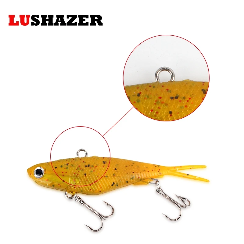 LUSHAZER 2 шт./лот TPR мягкая рыболовная приманка 20 г 36 VIB isca мягкие приманки pesca
