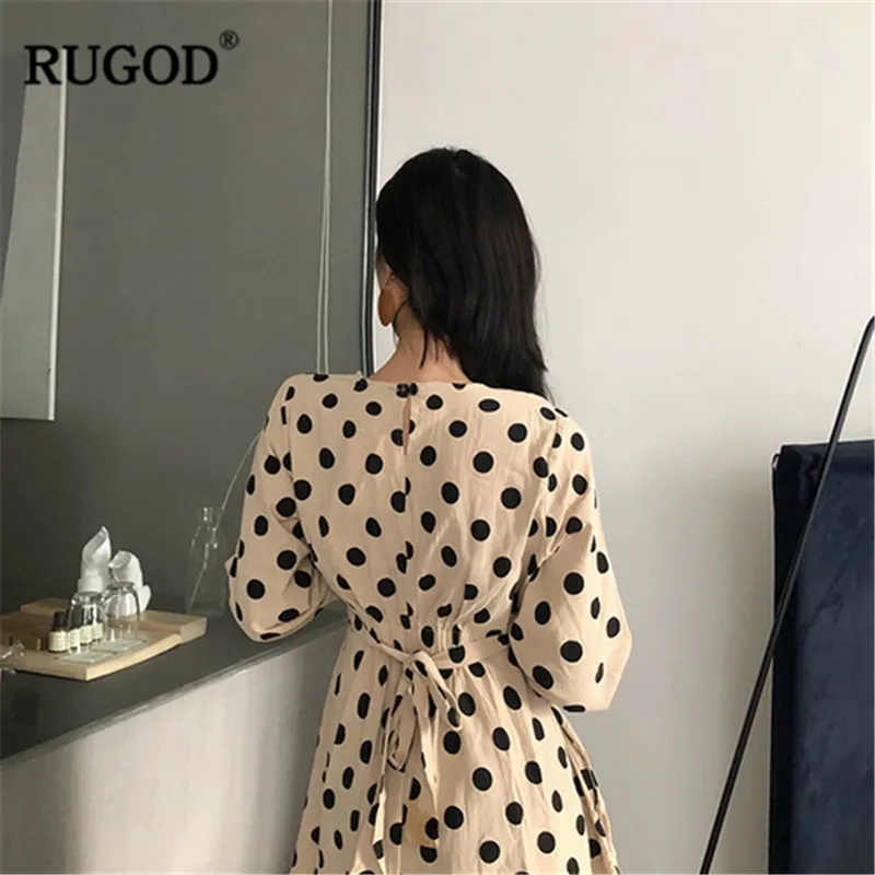 Женское облегающее платье в горошек RUGOD Элегантное повседневное стиле бохо с