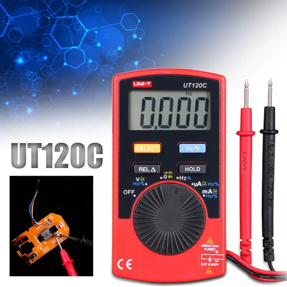 Портативный цифровой мультиметр UT120C ручной тестер автоматического диапазона вольтметр амперметр диагностический инструмент