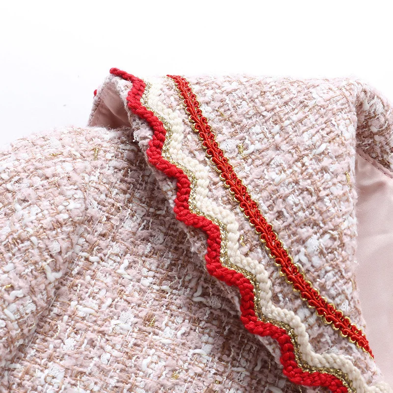 Женский комплект с юбкой OUYALIN шерстяное пальто на молнии и юбка в английском