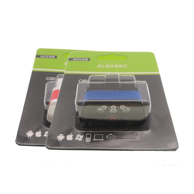 Black Wifi VER Albabkc ACCAR ELM 327 Bluetooth Wifi OBD диагностический сканер для OBD 2 протокол поддержка транспортного средства Android, Apple Windows - Цвет: Black Wifi VER