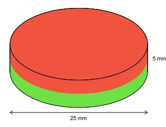1 шт. d25 * 5 мм 25 x диск мощный магнит ремесло неодимовые Редкоземельные Постоянные