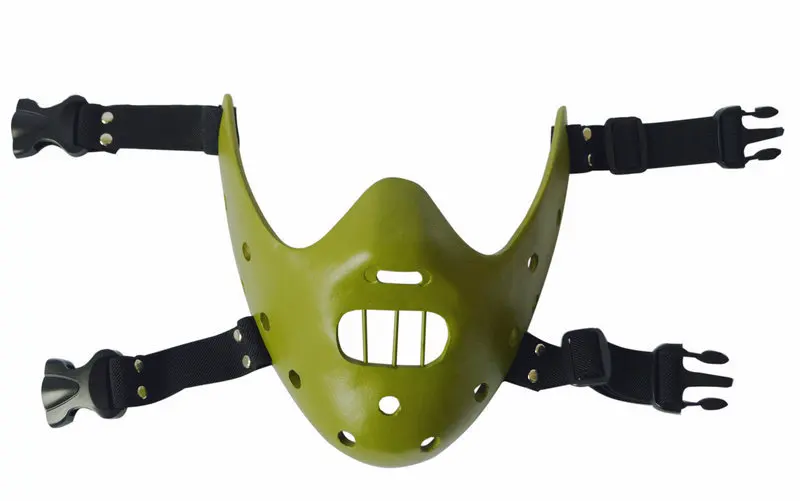 Тема фильма- The Silence of The Lambs- steel Teeth Hannibal Lecter Resin Mask маска на Хэллоуин