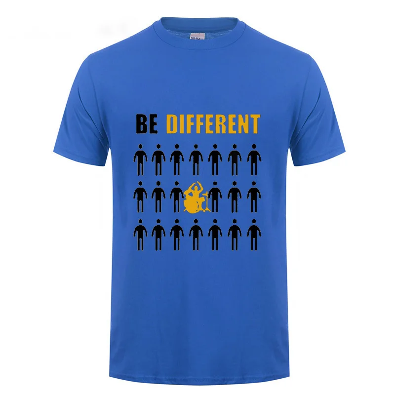 BE Different футболка забавный подарок на день рождения для барабанщика бойфренда мальчика Мужчины хип хоп Рок Группа Футболка короткий рукав барабанная музыка футболка