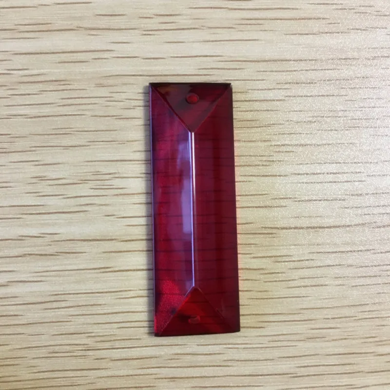 

Free shipping Red 100pcs/lot 22*76mm crystal chandelier pendants/ crystal curtain pendants two holes ,crystal chandelier parts