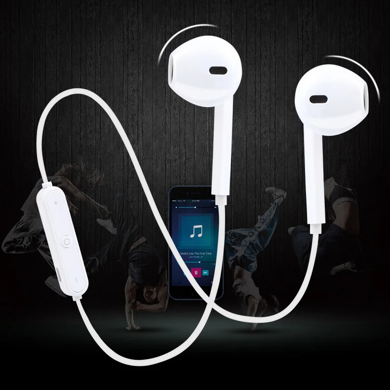 S6 спортивные шейные беспроводные наушники Bluetooth наушники для iPhone 7 8 X с микрофоном управление громкостью вызова наушники
