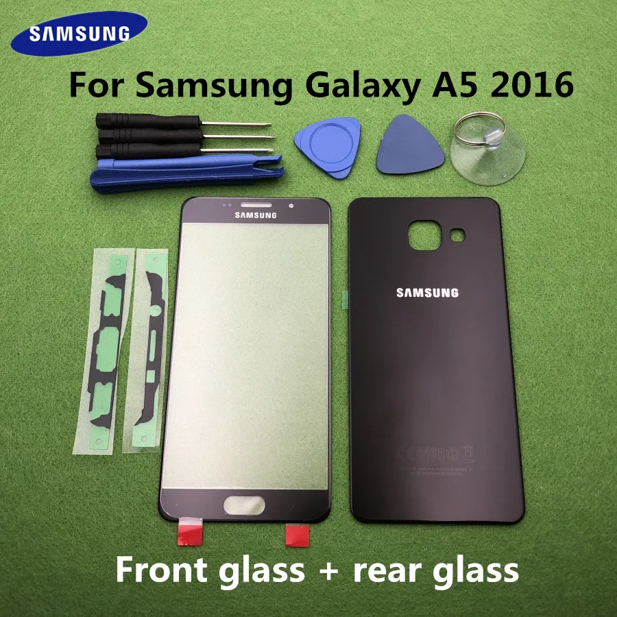 Оригинальный стеклянный объектив переднего экрана для Samsung Galaxy A5 2016 A510 SM A510F