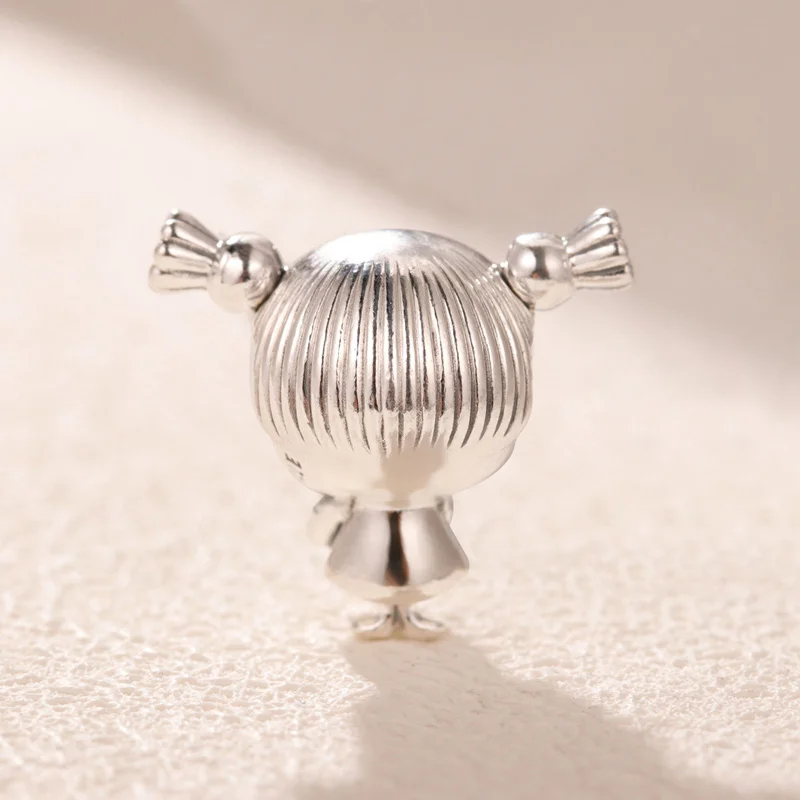 Весенняя коллекция, очаровательный браслет Pandora, 925 пробы, серебряный, для девочек, с косичками, очаровательный бисер, сделай сам, ювелирное изделие