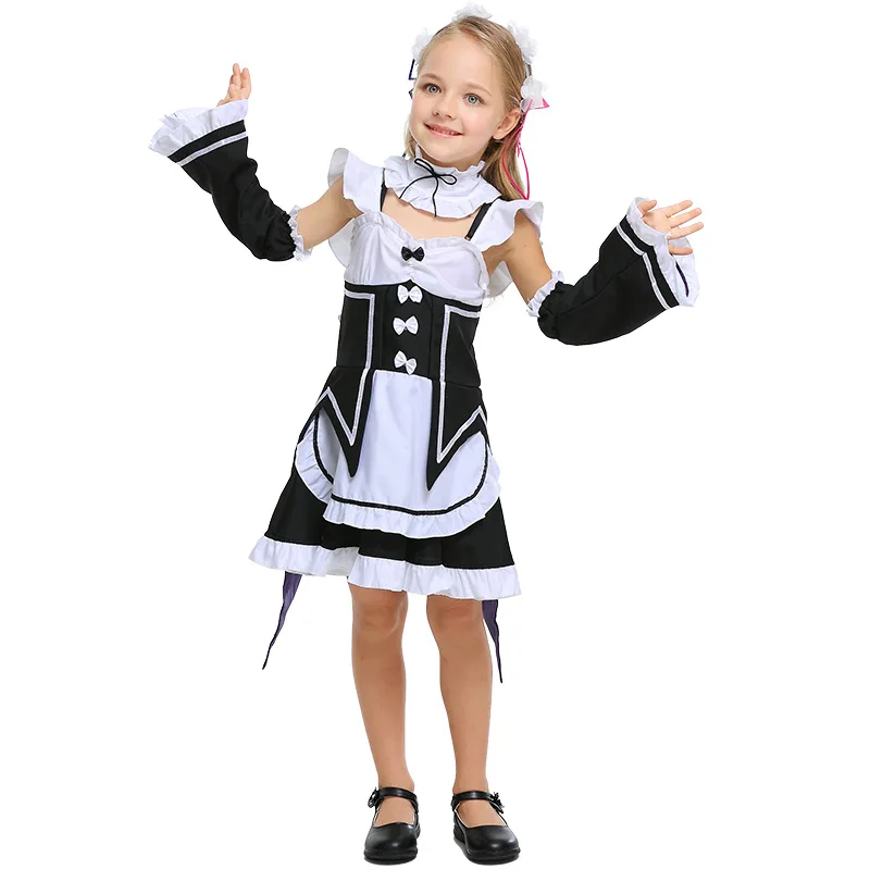 Дети Ram/Rem Косплей Re: zero Hajimeru Isekai Seikatsu жизнь в другом мире Kawaii костюм на Хэллоуин