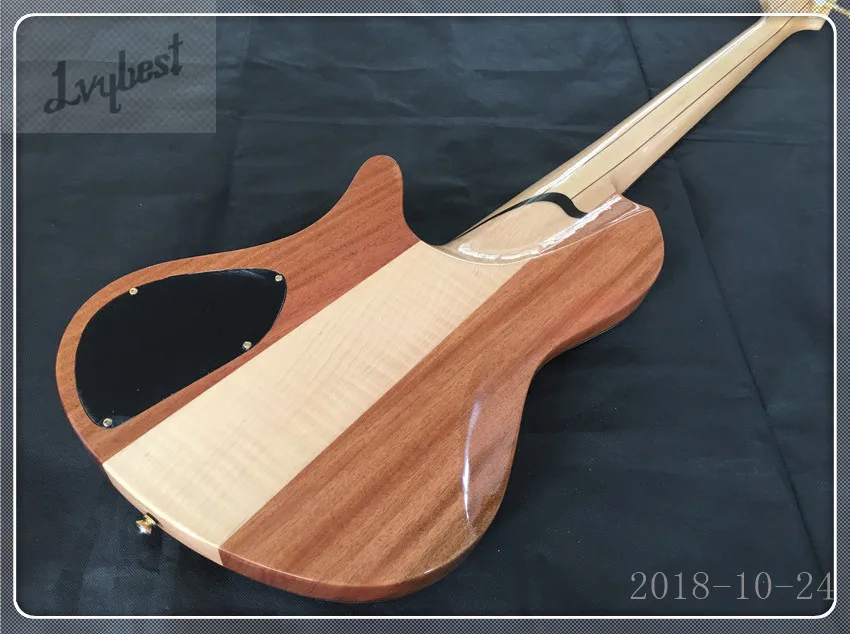 Музыкальный инструмент custom shop электрическая гитара бабочка бас 5 струн Золотой
