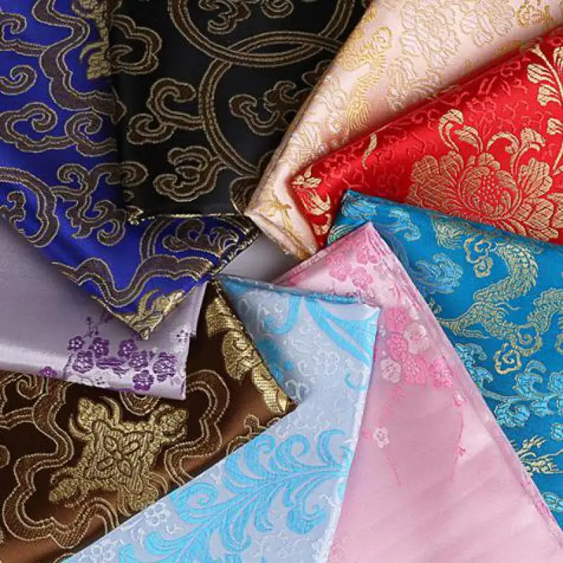 1 метр китайская жаккардовая парча ткань для Танга костюм Cheongsam Sachet атласная