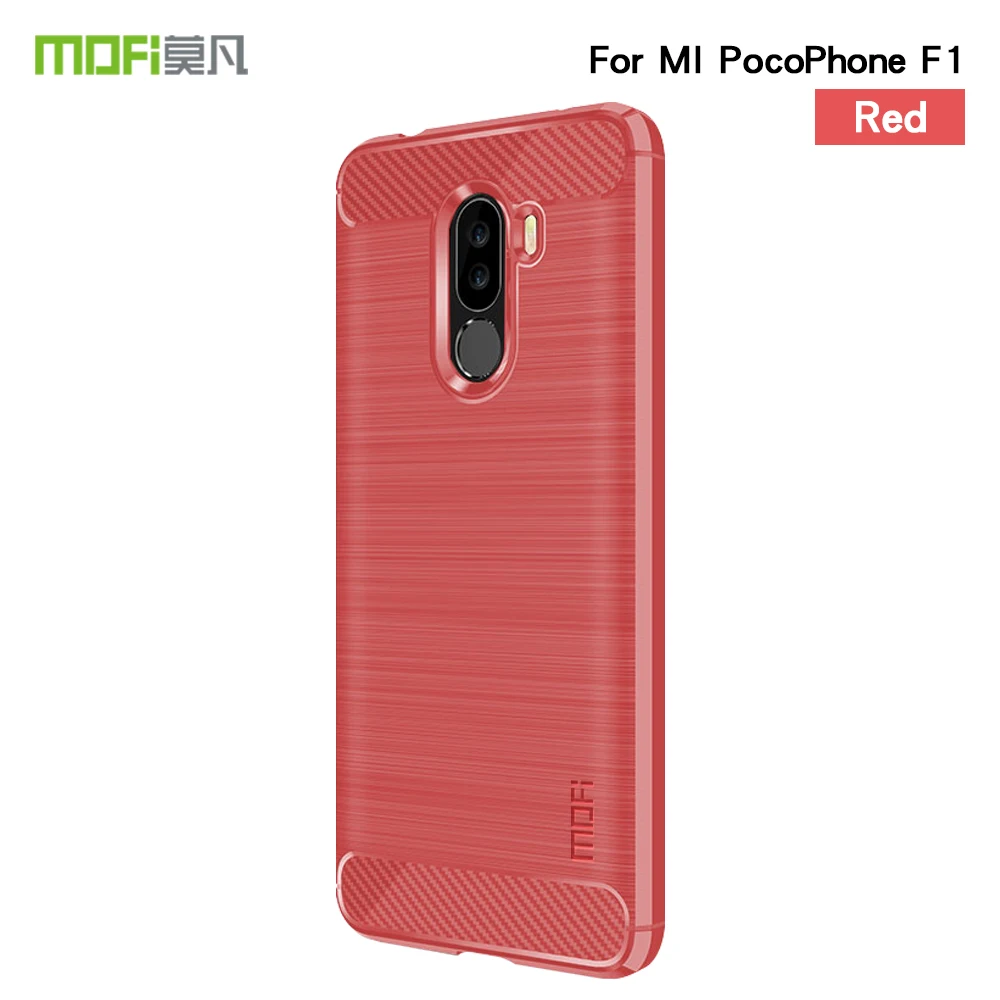 Чехол для телефона Xiaomi Pocophone F1 мягкий чехол из углеродного волокна силиконовый