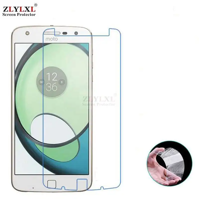 Glass + case Transparent Dirt-resistant soft back for Motorola moto Z Play XT1635 tempered glass screen protector | Мобильные