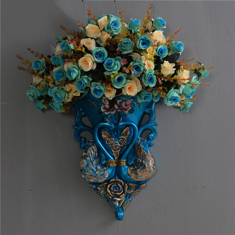 

European creative home bedroom wall hanging vase decoration American bedroom TV cabinet wall wall decoration pendant