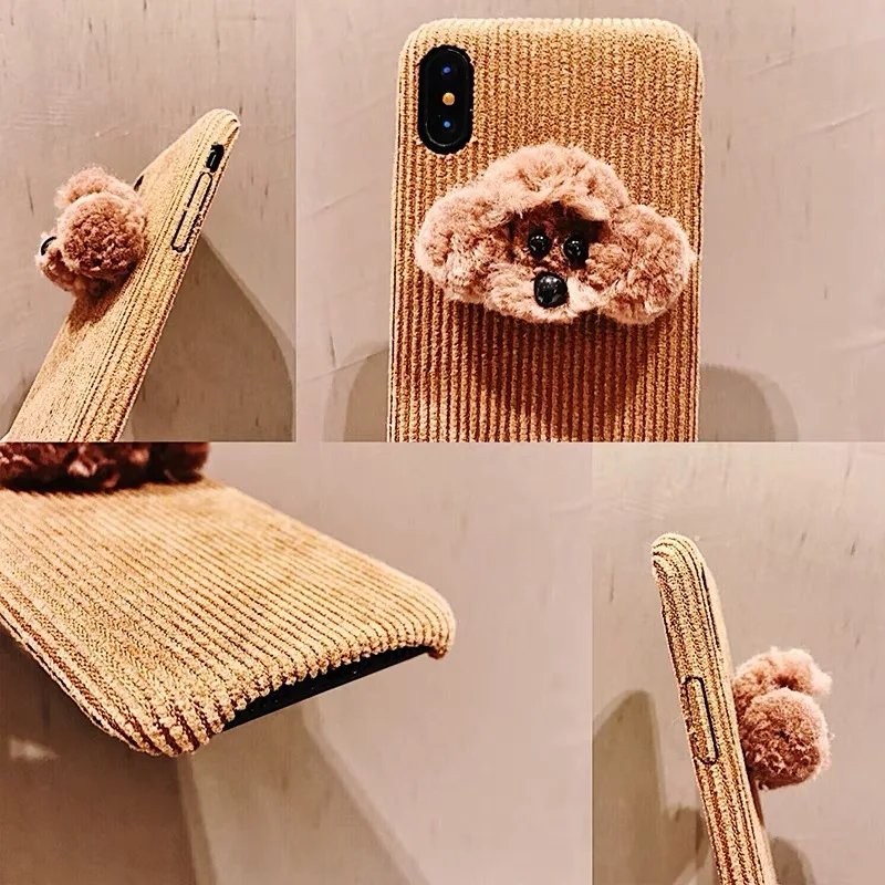Милый мультяшный чехол с собакой для iPhone XS Max XR X 6 6S 7 8 Plus чехлы телефонов 3D