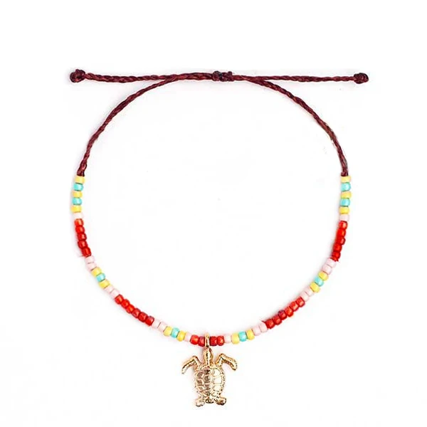 Женский браслет с бусинами boho pulseras mujer коралловый оригинальный дружбы
