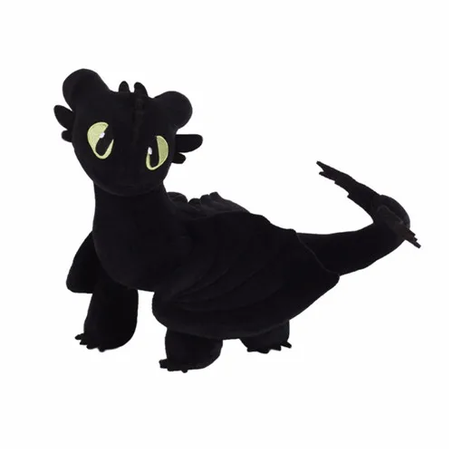 35CM 60cm Giant How To Train Your Dragon 3 Plush Toy Toothless Light Fury/Night Fury Stuffed Plush Doll Gift for Kids Birthday - Цвет: 35CM