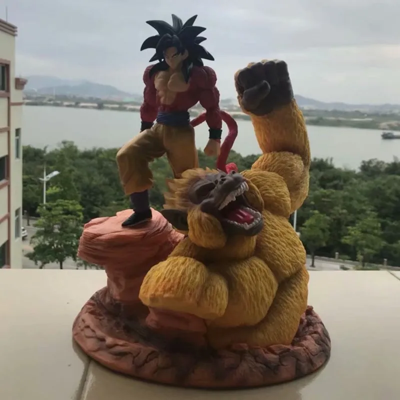Экшн-фигурка Dragon Ball Son Goku Kakarotto Super Saiyan 4 статуя супер воина GK украшение с крупными