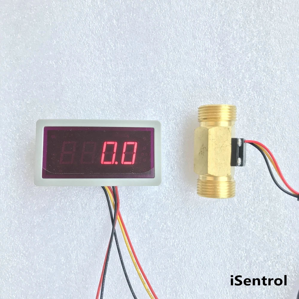 US308MT 12V прокачки + USC-HS43TB 2-45L/мин G3/4 дюйма расход Дисплей и счетчик частоты зал воды