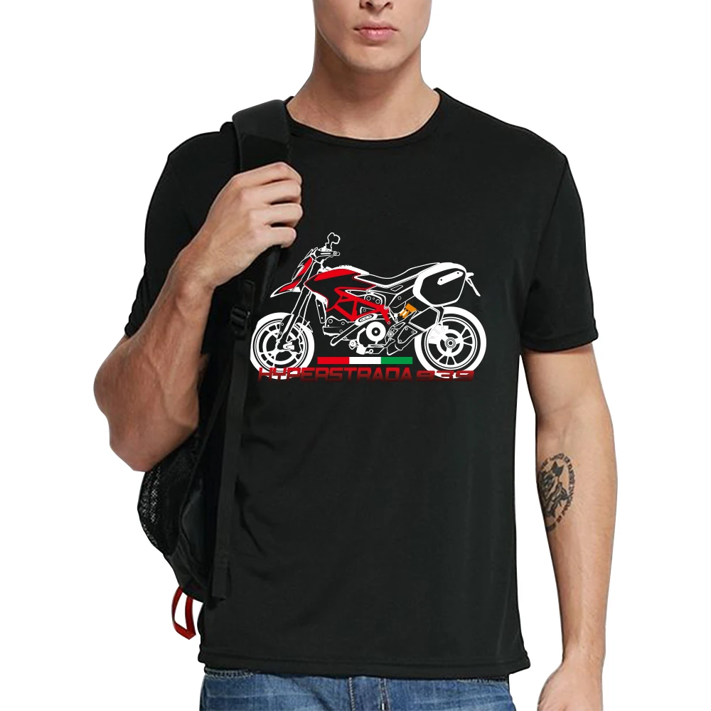 KODASKIN мотоциклетный стиль хлопок для DUCATI Hypermotard 939 Повседневная футболка с короткими рукавами и круглым вырезом