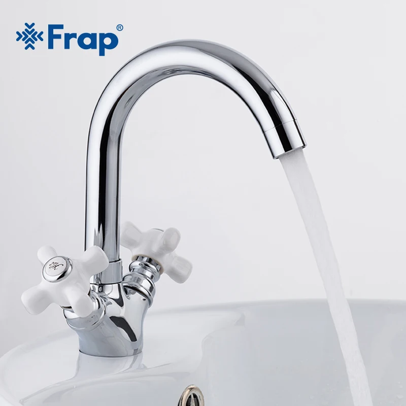 Смеситель для ванной комнаты Frap F1318 хромированный смеситель раковины с двумя