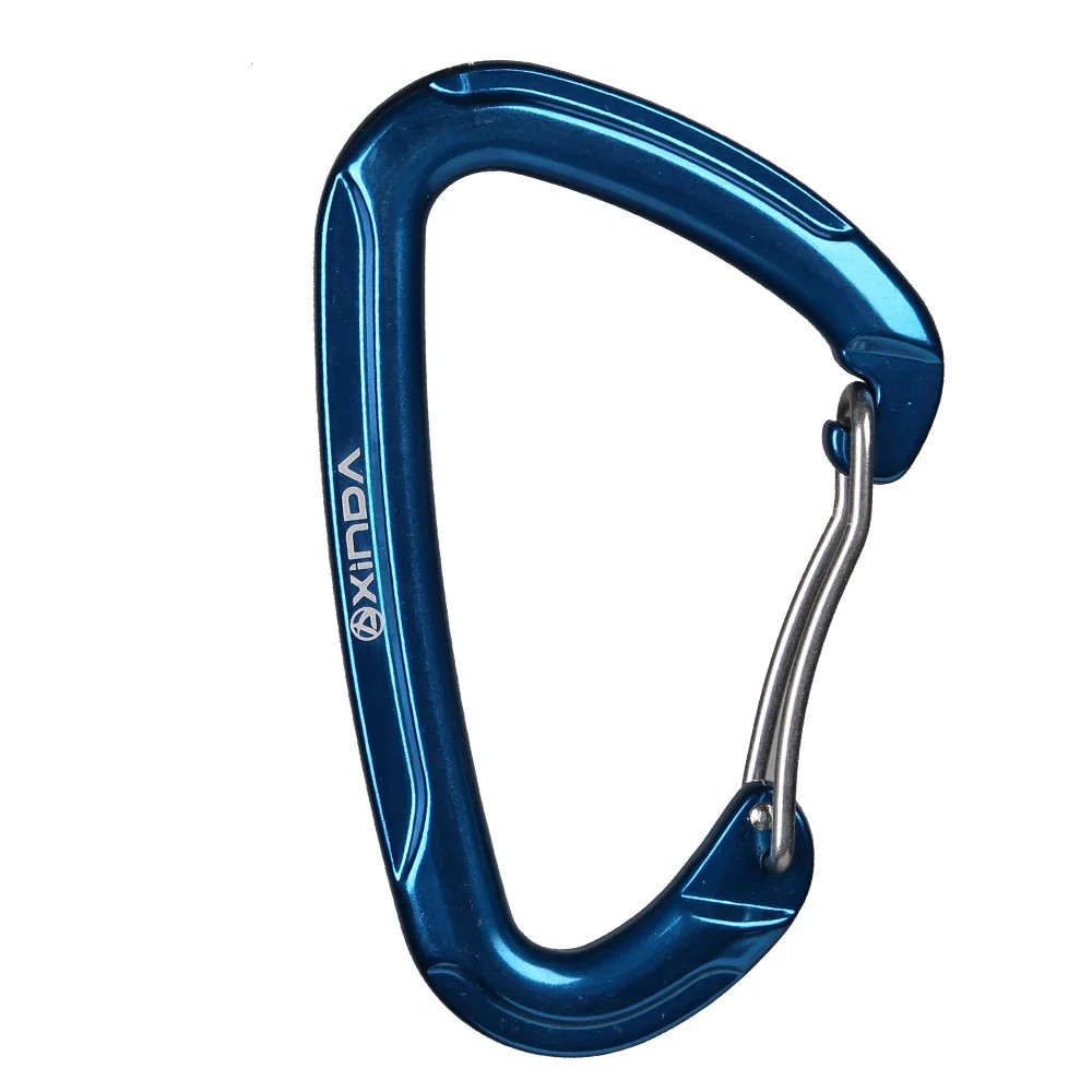 Aluminum-magnesium alloy material portable outdoor steel wire door hanging rock climbing safety buckle equipment | Спорт и