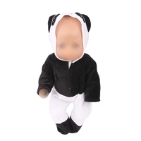 doll clothes cute panda outfit suit fit 43 cm baby dolls and 18 inch girl dolls clothing accessories f738