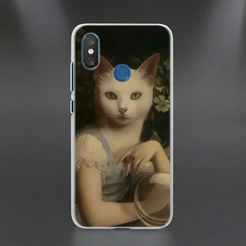Чехлы для телефонов с забавным рисунком кота для Xiaomi Mi A1 A2 8 Lite Redmi Note 7 5 6Pro 4X5 5A 6A жесткий чехол-накладка