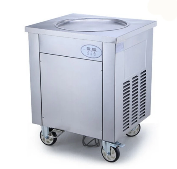 

Free shipping 450mm single round pan stir fry ice cream machine fried ice cream machine ice cream roll machine with CE ISO