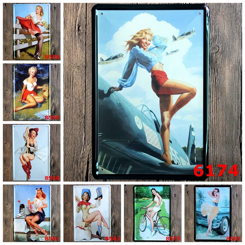 Табличка с логотипом PINUP винтажная металлическая настенная наклейка железная