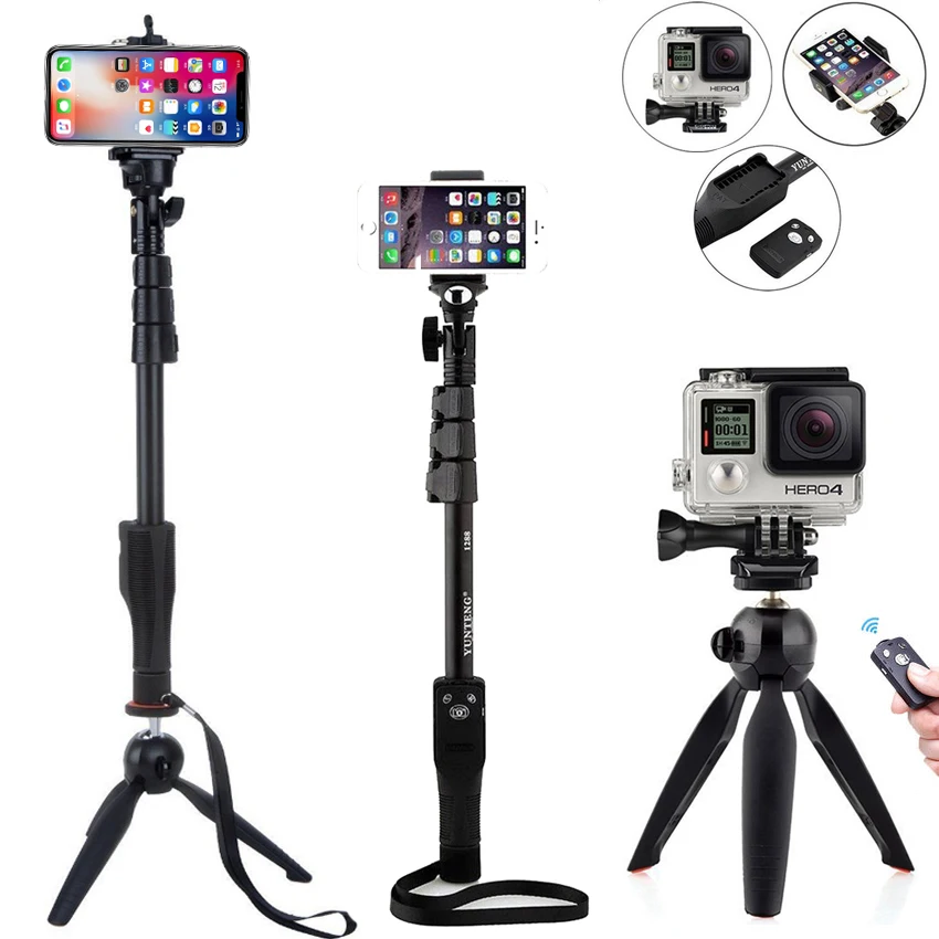 Для Gopro Hero цифровая камера телефон Yunteng 1288 Bluetooth селфи палка Автоспуск полюс