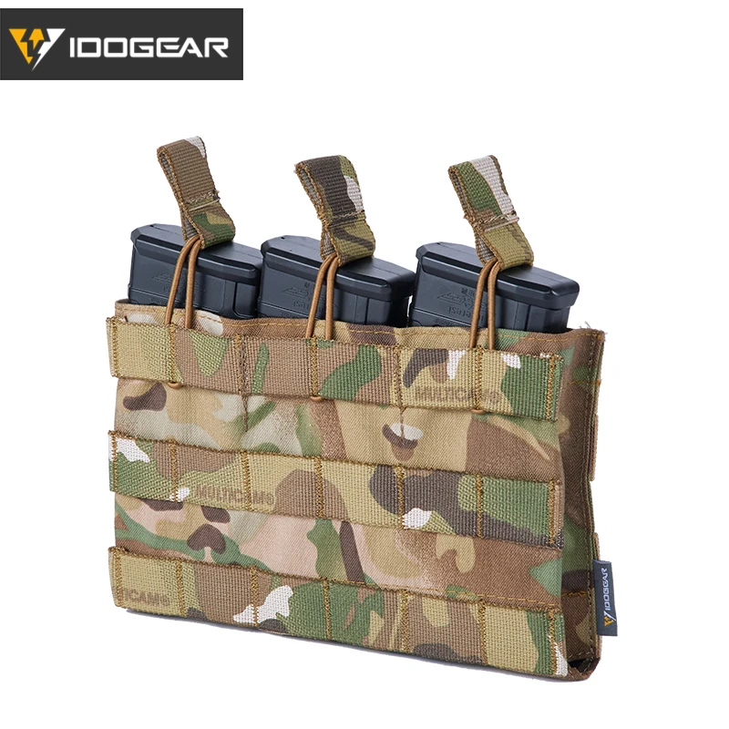 Multicam IDO gear тройной подсумок 5,56 подсумок с открытым верхом армейский страйкбол снаряжение Wargame военный тактический Магнитный подсумок 3526 - Цвет: Multicam