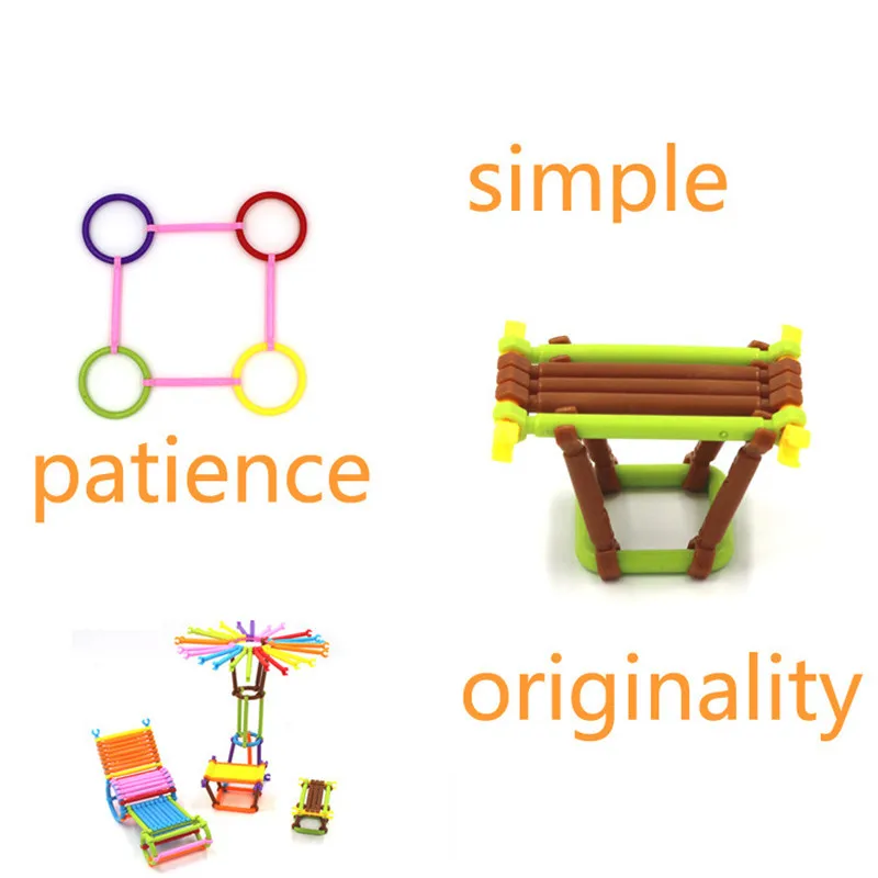 850Pcs/Set Baby Kids Plastic Intelligence Sticks Educational Building Blocks Toys Handmade DIY Montessori Early Christmas Gifts | Игрушки и