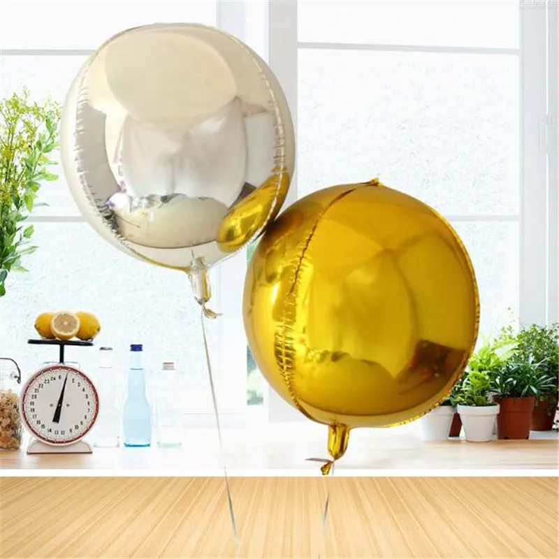 1pcs Gold Balloons 22inch 4D Round Aluminum Foil Balloon Ballon Helium Wedding Marriage Happy Birthday Party Decor Supplies | Дом и сад