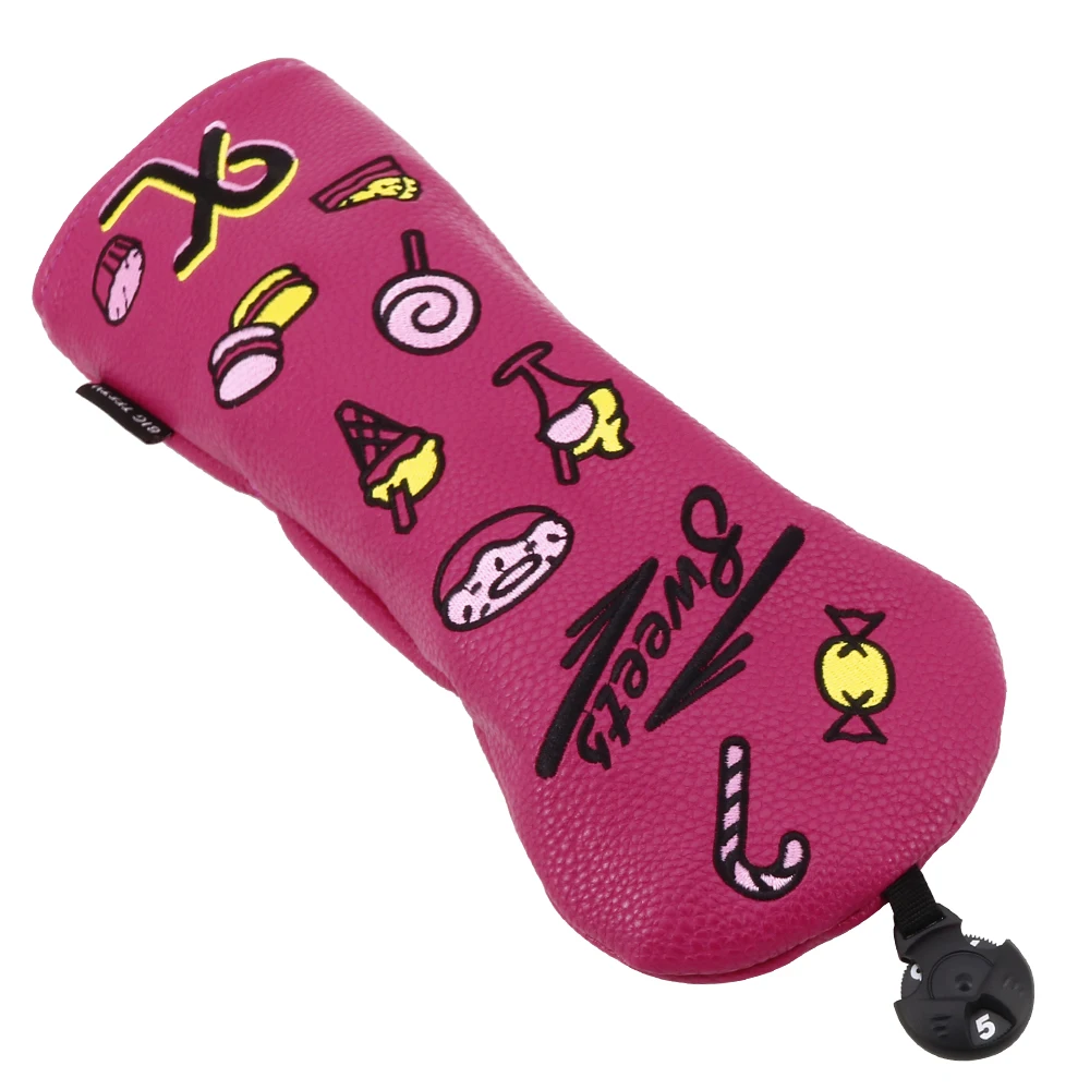 

Big Teeth Golf Wood Headcover Fairway PU Leather Dessert Embroidery #X