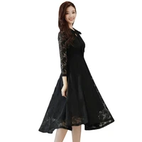 summer womens lace mid length dress 2018 new tighten the waist slim was thin bow shaped hedging dresses female fashion vestidos
