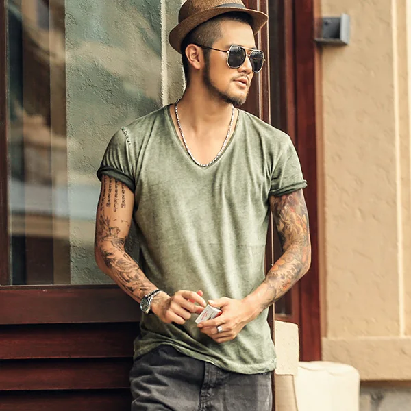 

men's brand V-neck sexy T-shirt military men cotton lycra t-shirts Short Sleeve Tops Tees army Men's T-shirt 2016 New Summer