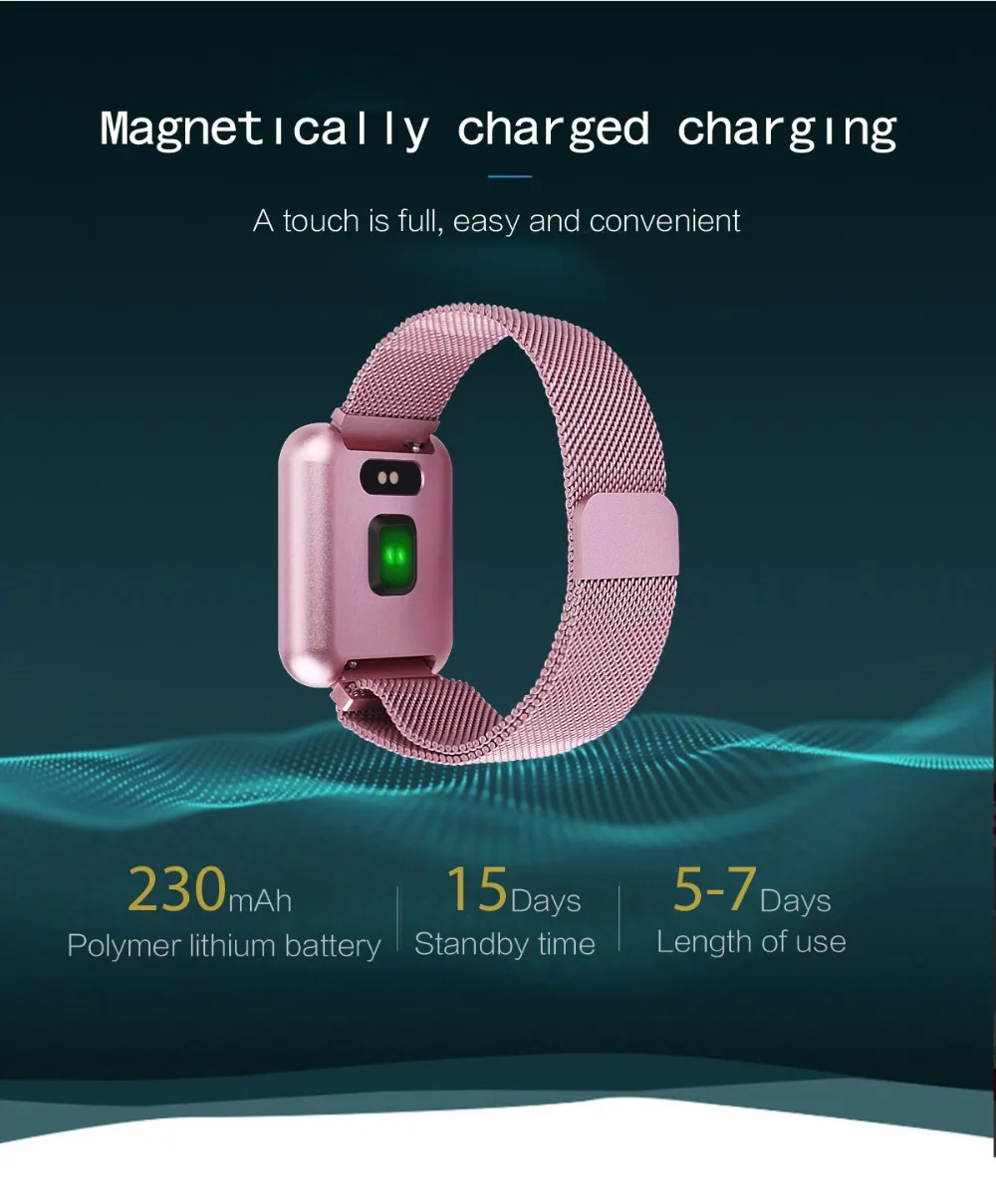 P68 Smart Watch Sport трекер Браслет монитор сердечного ритма IP68 Водонепроницаемый Smart Для женщин часы детские часы для IOS и Android VS IWO 8