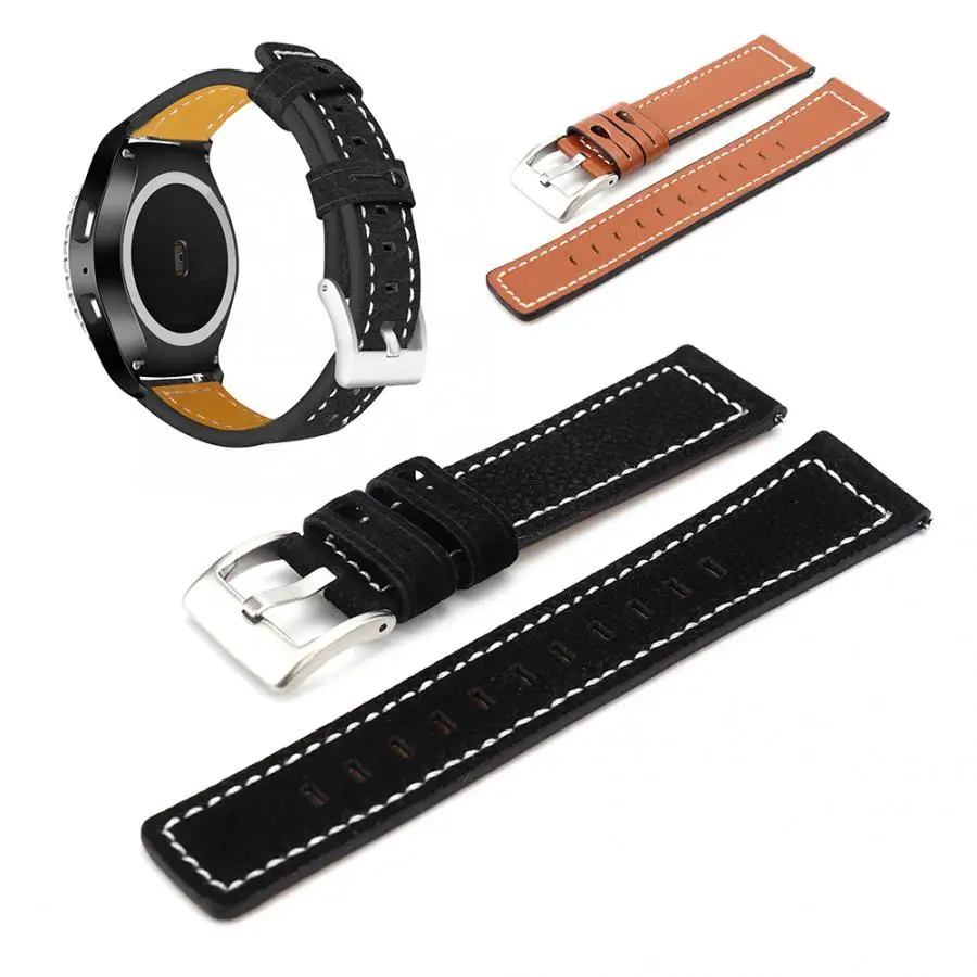 Ремешок для часов из воловьей кожи сменный ремешок Samsung Gear S2 Sport S4 c|Ремешки часов| |