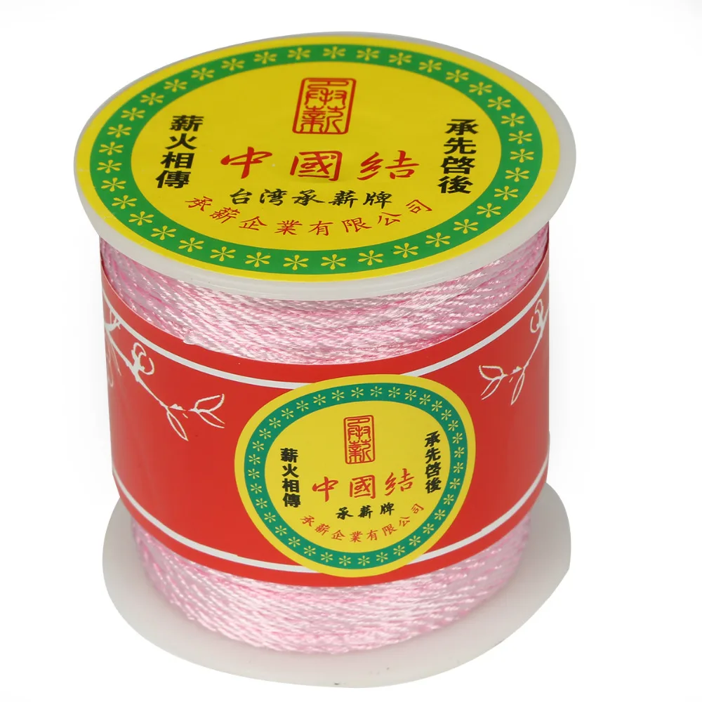 49 ярдов/рулон прочный 1 мм китайский шнур для узлов многоцветный нейлоновый